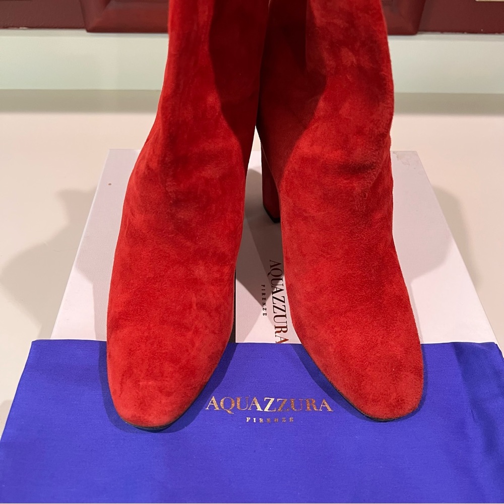 Aquazzura Boogie Slouch. Ankle boots, red size 38 (US 8), like new